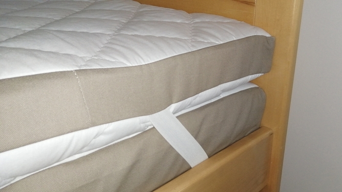 Szállodai matracrendszer - hotel médium fedőmatrac és hotel alap matrac huzatban